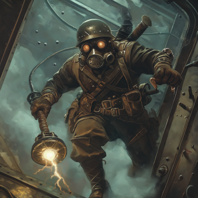 Charging Soldier in Battle Armor