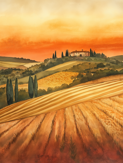 Toscana Field Sunset