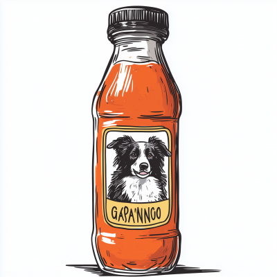 Gazpacho Bottle Illustration
