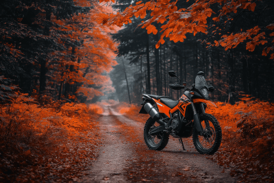 Motorcycle Adventure in the Forest