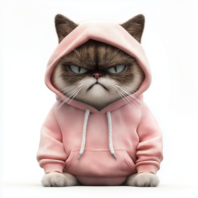 Grumpy Cat in Hoodie