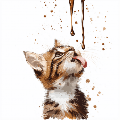 Adorable Cat and Coffee Stains