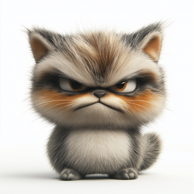 Cute Grumpy AI Animal