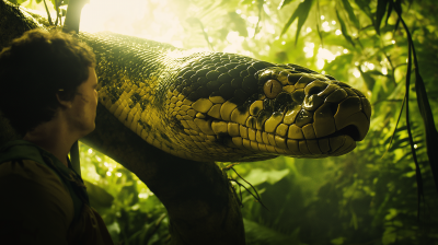 Giant Green Anaconda in the Amazon