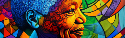 Mandela in African Art Style