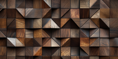 Abstract Wooden Geometric Background