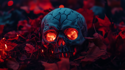 Halloween Monster Skull Background