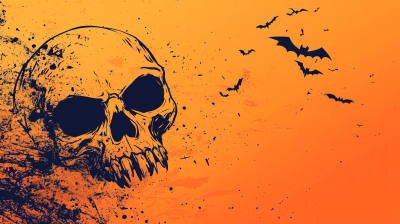 Halloween Monster Skull Background