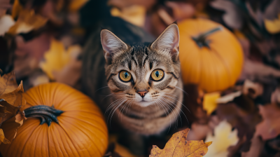 Cute Halloween Cat Postcard