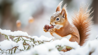 Squirrel in Winter