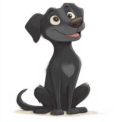 Friendly Black Dog