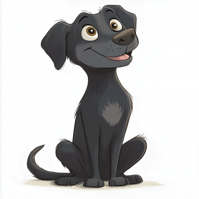 Smiling Black Dog