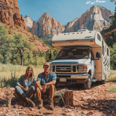 Young Couple at Zion National Park