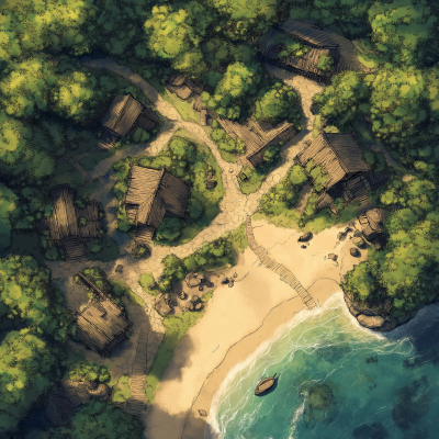 Druid Coastal Village Map