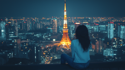 Midnight View of Tokyo Tower