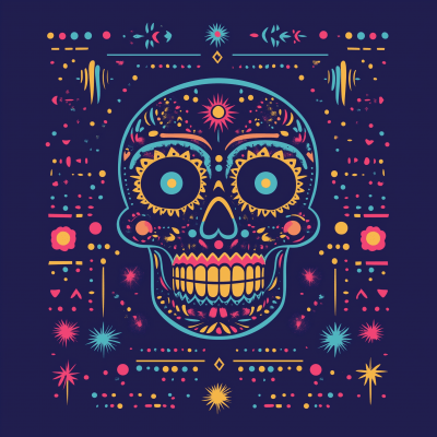 Mexican Skull Illustration