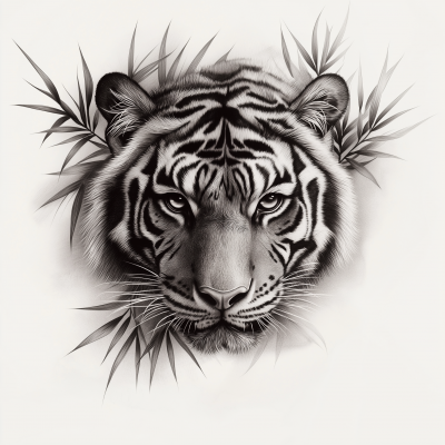 Tiger Face Drawing