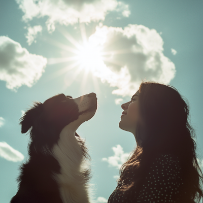 Border Collie and Woman