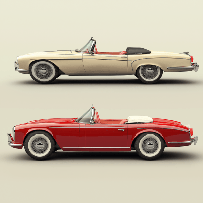 Different Convertibles in 3D