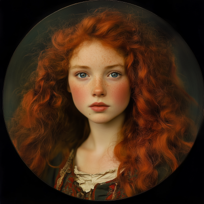 Merida Portrait in 1950s Style