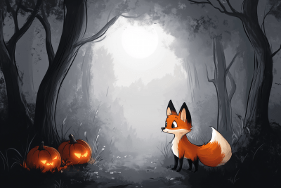 Brave Fox in the Fog