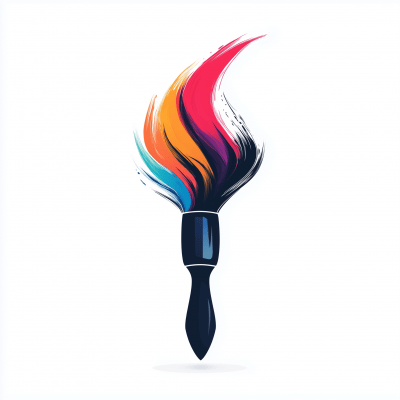 Minimalistic Abstract Paint Brush Logo