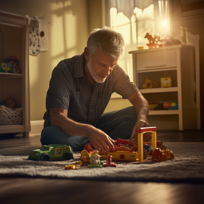 Man Playing with Fish