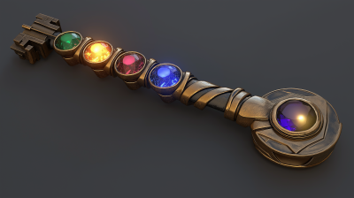 Steampunk Gemstone Key