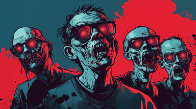 Stylized Zombies with Eyeglasses