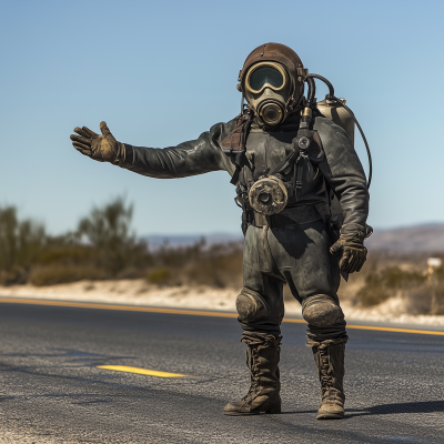 Diver Hitchhiking