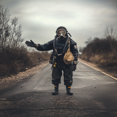 Diver Hitchhiking