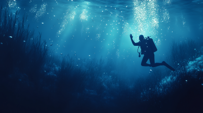 Underwater Diver Scene