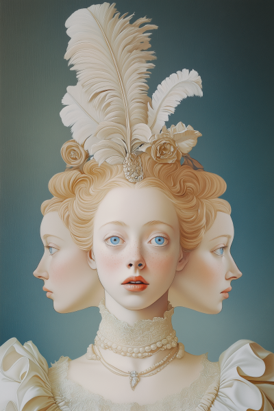 Surreal Portrait of Marie Antoinette