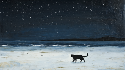 Lonely Night Cat