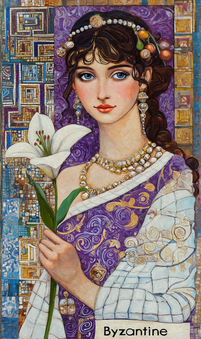 Byzantine Woman in Purple