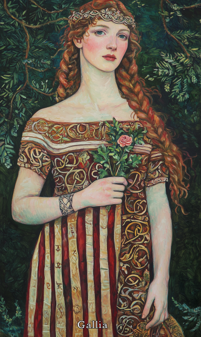 Gallic Woman in Juniper Green