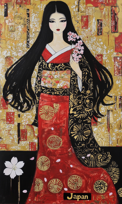 Golden Japanese Woman