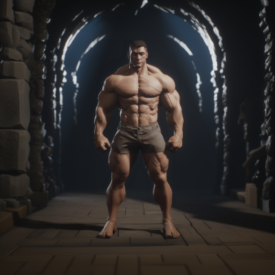 Muscular Game Character