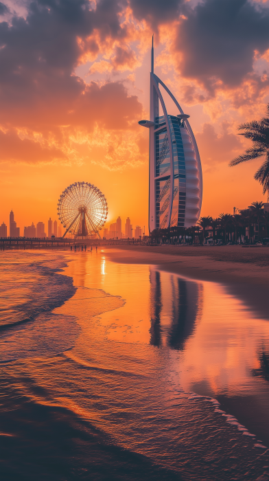 Dubai Eye at Sunset