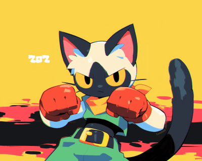 Chibi Cat Punching