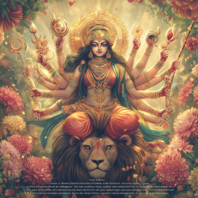 Goddess Durga Illustration