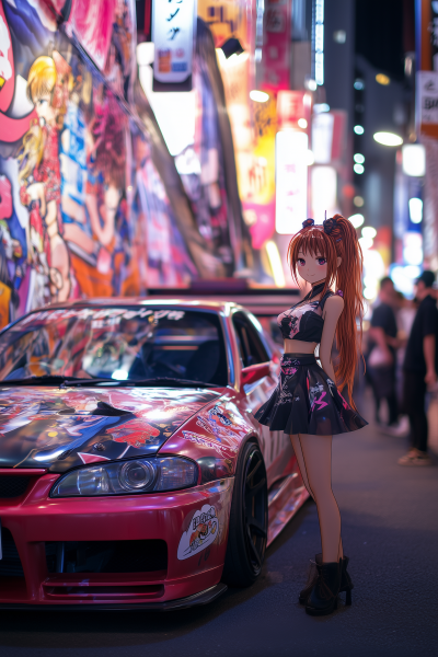 JDM Car with Anime Style