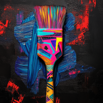 Vibrant Paintbrush Composition