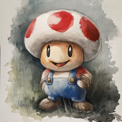 Watercolor Toad