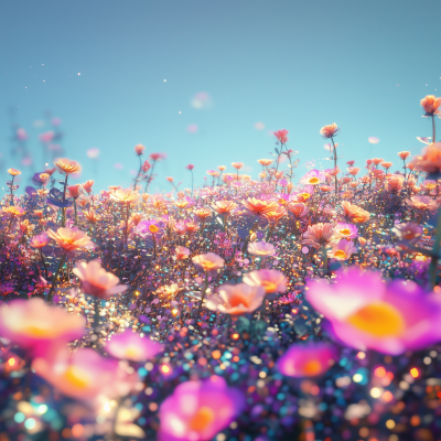 Futuristic Flower Field