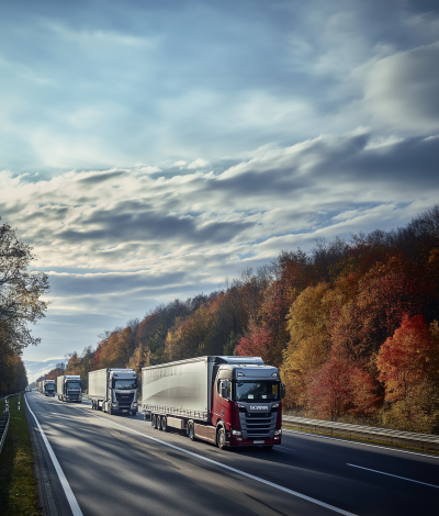 Trucks on the Highway