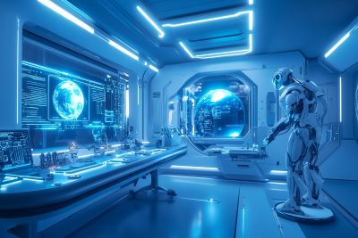 Futuristic Space Station Lab