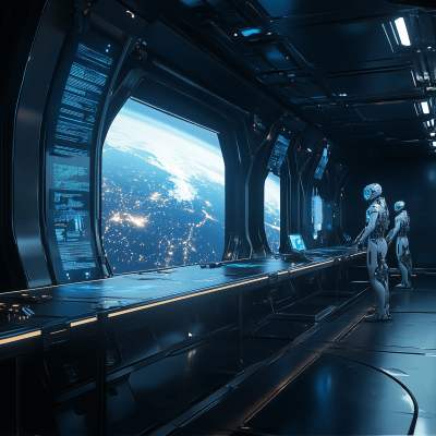 Futuristic Space Station Lab