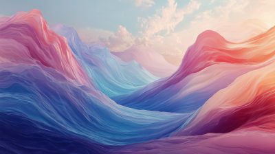 Pastel Mountain Reflection