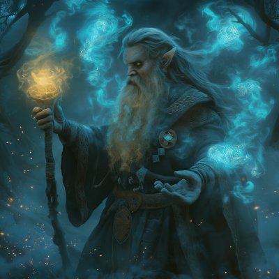 Dwarf Wizard with Rune